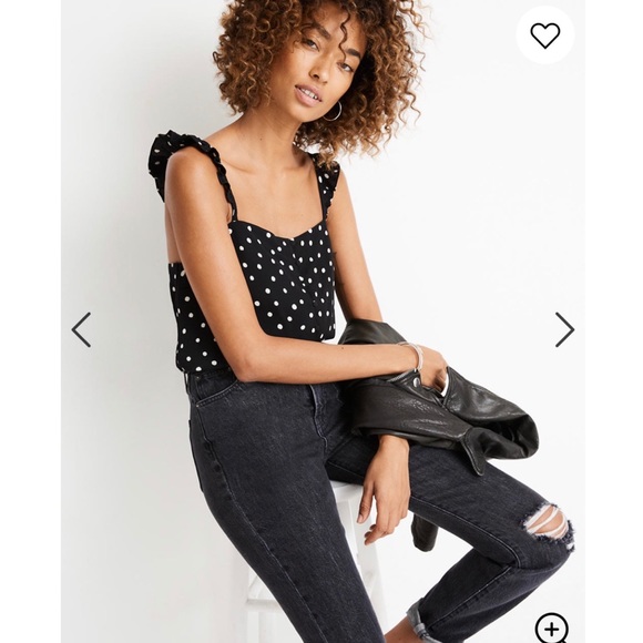Madewell Tops - Madewell Ruffle-Strap Cami Top in Painted Dots